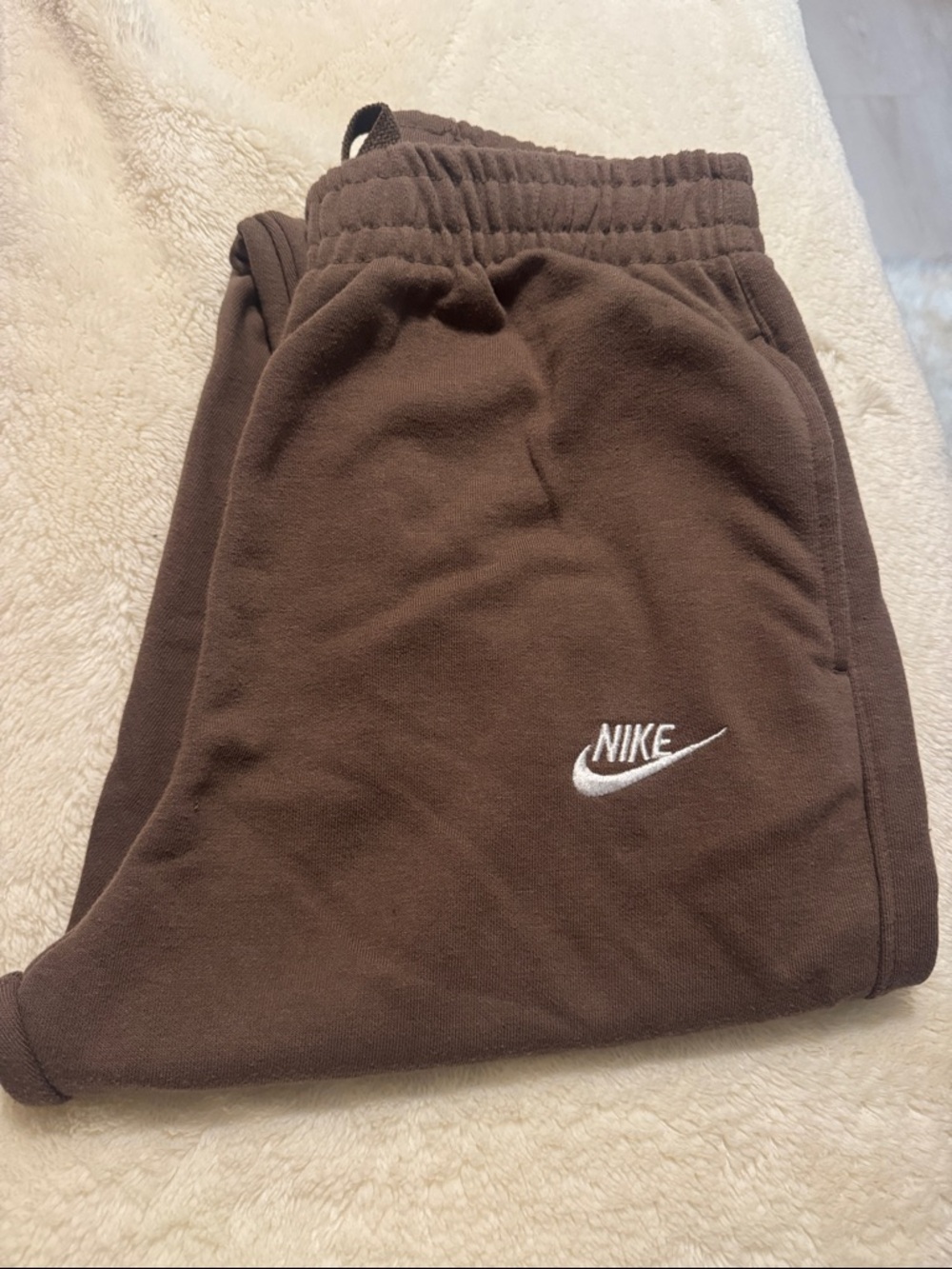Nike Men’s  Brown Joggers with White Swoosh